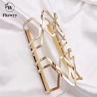fkewy punk bracelets women hollow out gothic jewelry gold plated geometry bangles with designer charms luxury jewellery party