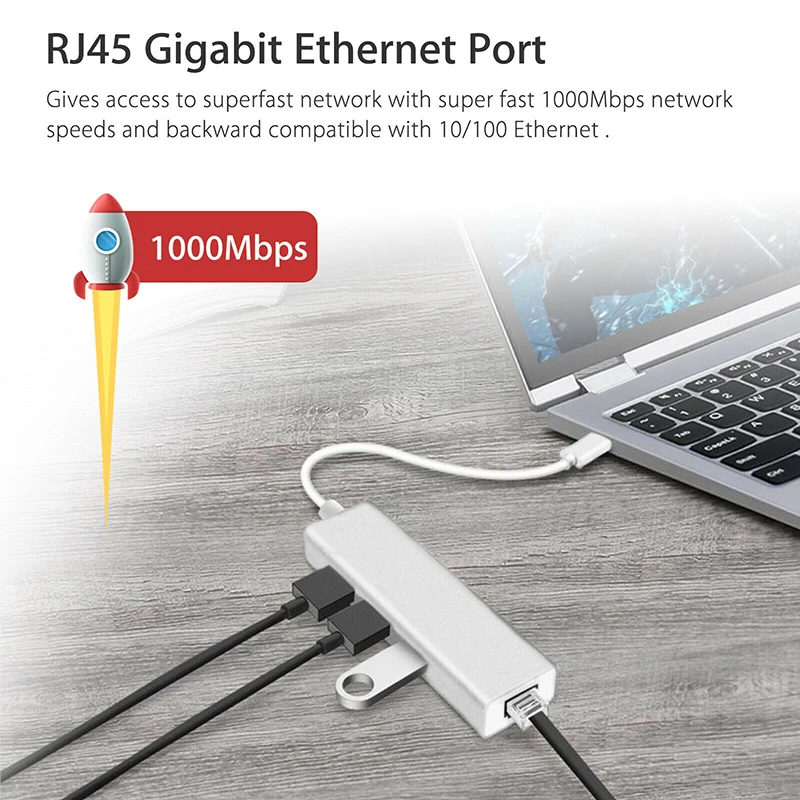 USB C концентратор Gigabit Ethernet Rj45 Lan адаптер Тип к 3 0 HUB10/100/1000 сетевая карта для MacBook