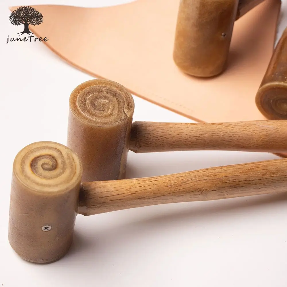 Junetree Raw cowhide Mallet Leather Hammer Stamping Jewelry craft Tool Rawhide head Carving DIY | Дом и сад