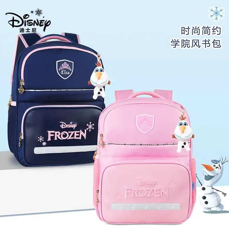 Disney Frozen школьные сумки для девочек вместительный дышащий светильник рюкзак Elsa Anna