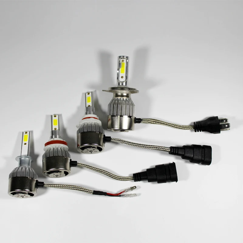 H 1 4 7 11 LED Cars Headlights Bulb 36W Waterproof 6000K COB Autos Lamp 3800LM 12-24V Personality modeling Light