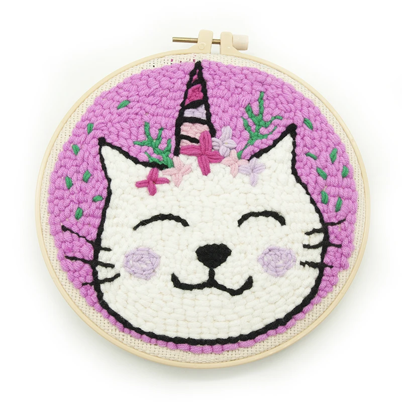 Модный Набор для вышивания с рисунком из мультфильма игл кольцом рукоделия