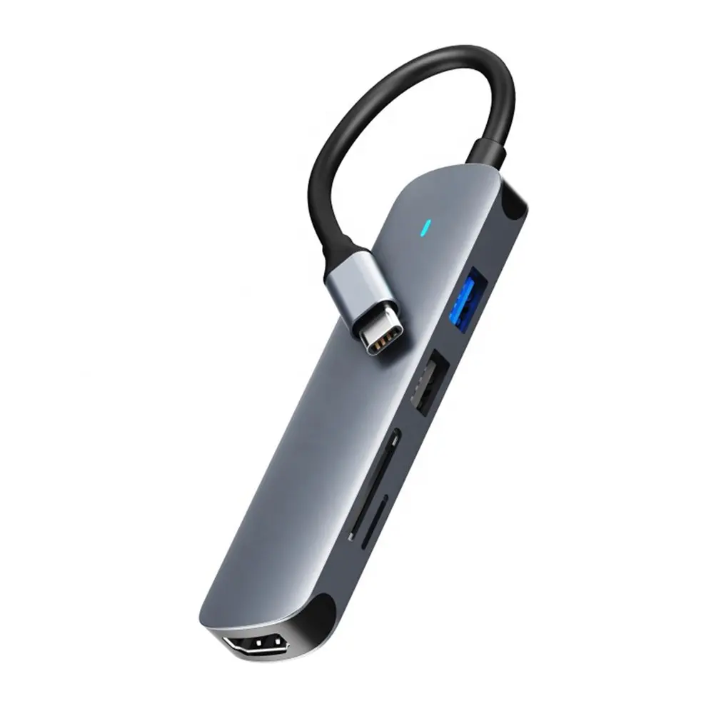 

Usb-хаб 6 в 1, Usb 3,0 Otg 4K 60 Гц, HDMI
