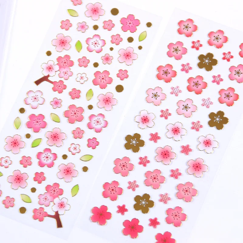 

Romantic Cherry Blossom Stickers Diy Hand Account Book Album Stationery Mobile Phone Cute Decor Stickers Office School Supplies