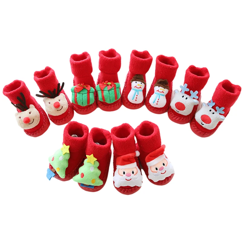 

Baby Socks Socks for Newborns Winter Warm Toddler Infant Floor Sock Cartoon Santa Claus Christmas Socks Girls Boys Accessories
