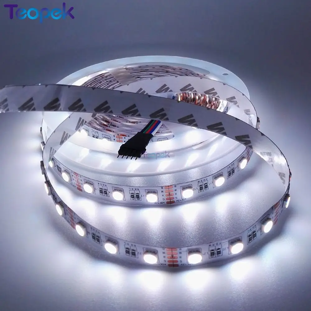Светодиодная лента RGBW 4 цвета в 1 SMD 5050 12 В/в24 гибкий светильник RGB + белый/теплый