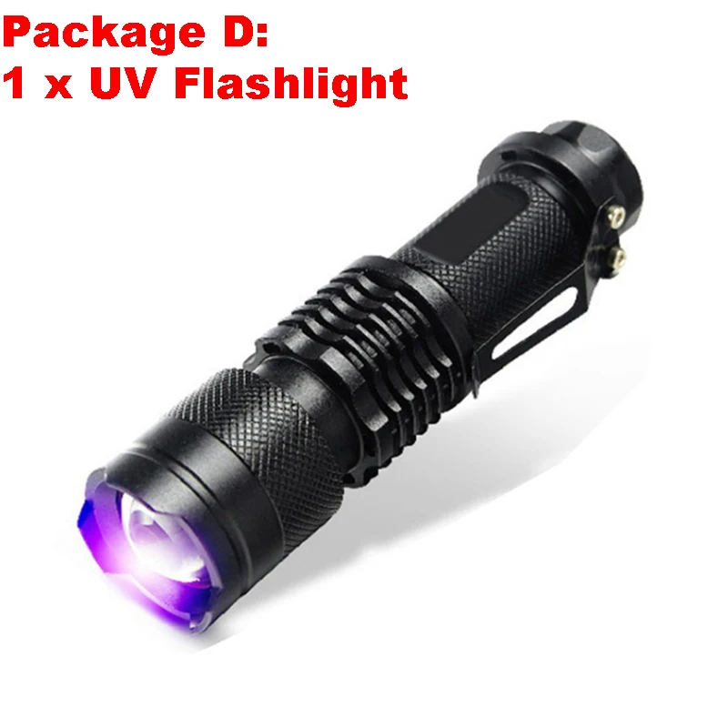 Package D 4000LM Super Bright XM-L T6 Q5 LED Flashlight zoom torch waterproof flashlights 3-5 Modes Portable Tactical Flashlight Z50 - Испускаемый цвет: Package D