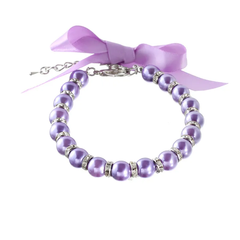 Pet Dog Pearls Necklace Collar Jewelry Bling Rhinestones Puppy Cat Wedding Accessories for Female Dogs Cats Pets | Дом и сад