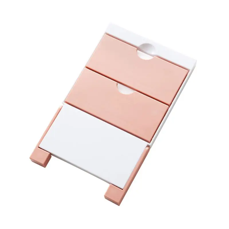 

3 Color Three-layer foldable wall-mounted debris storage rack, adjustable kitchen storage tools