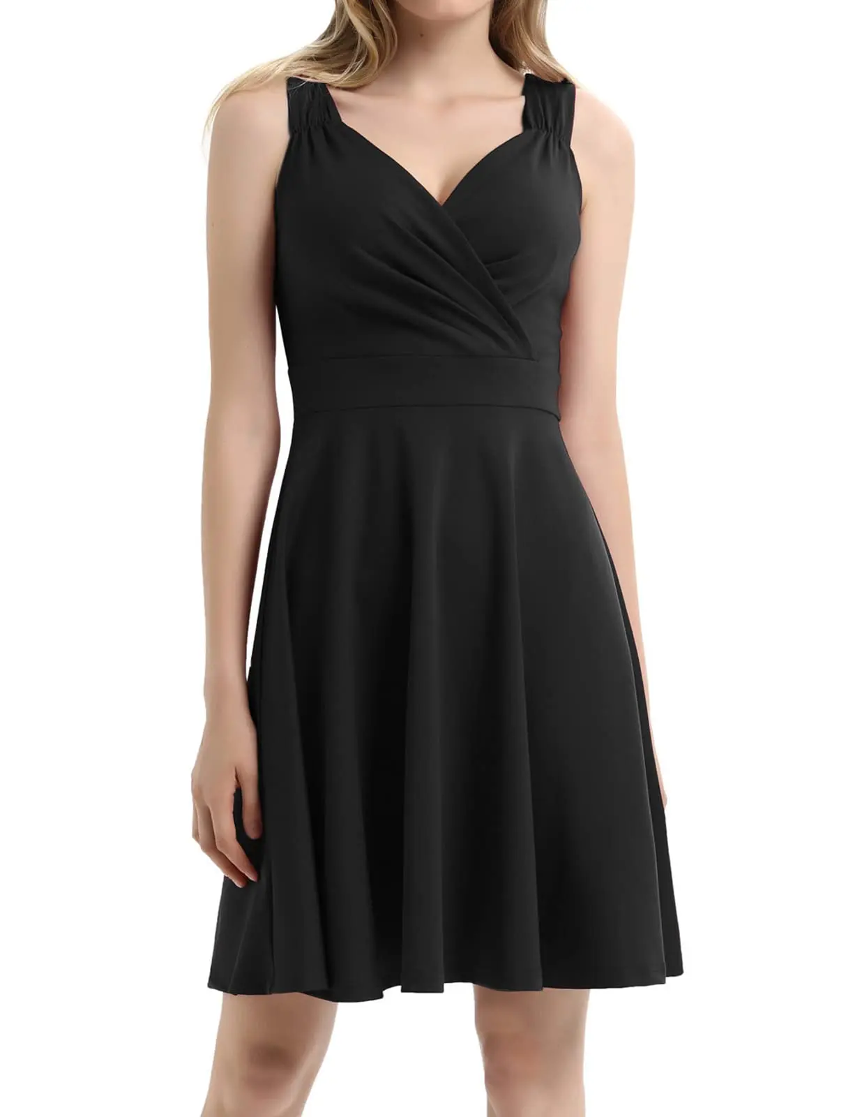 

Women's Sleeveless Wrap V-Neck A-line Bridesmaid Cocktail Party Dress Dresses for Women Sexy Dress Womens Formal Dresses