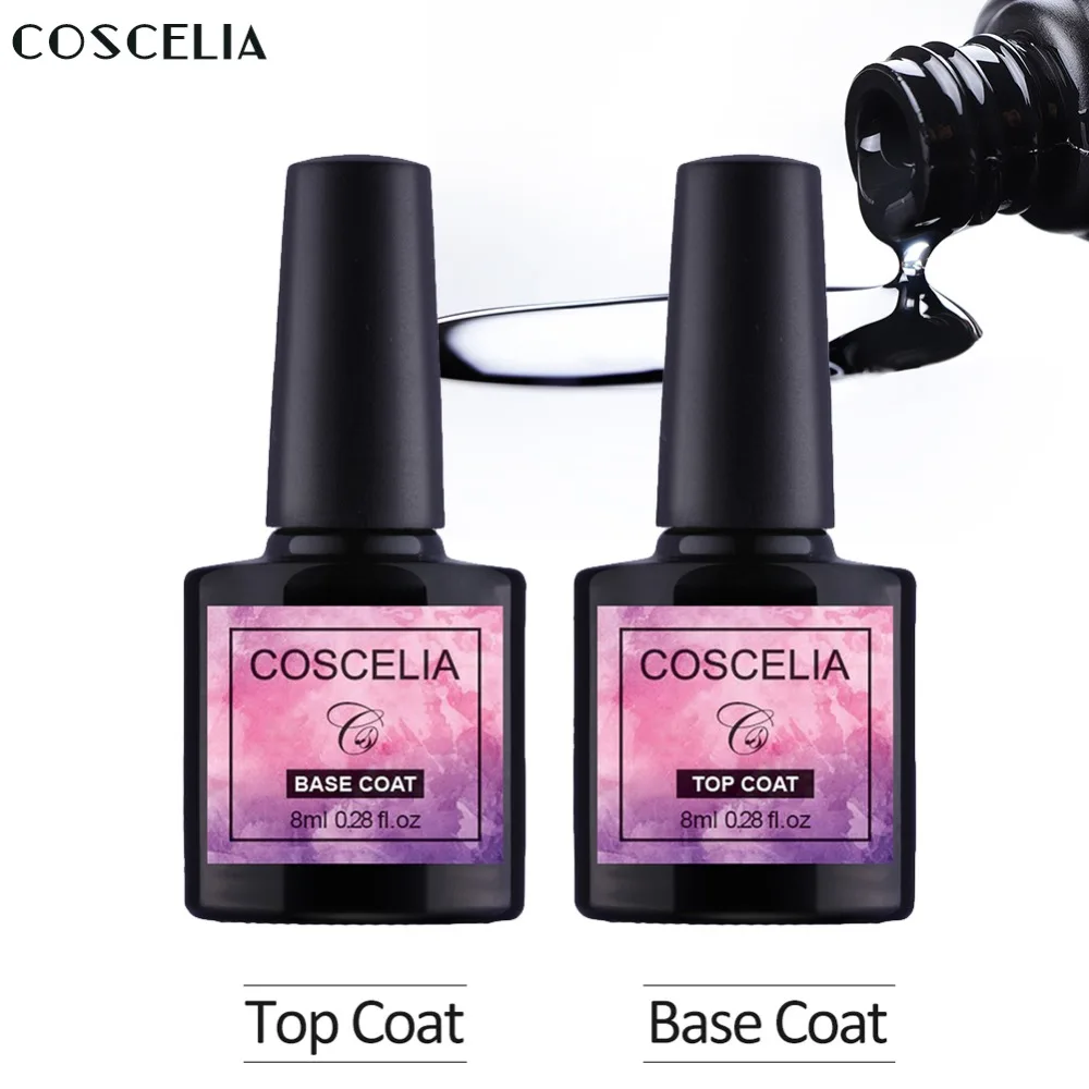 Матовый верхний слой COSCELIA 8 мл Базовое покрытие верхнее УФ гель лак для ногтей