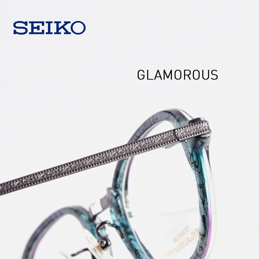 SEIKO титановые очки оправа для очков женские дизайнерские оптические прозрачные линзы оправа маленькие женские очки по рецепту HC3019