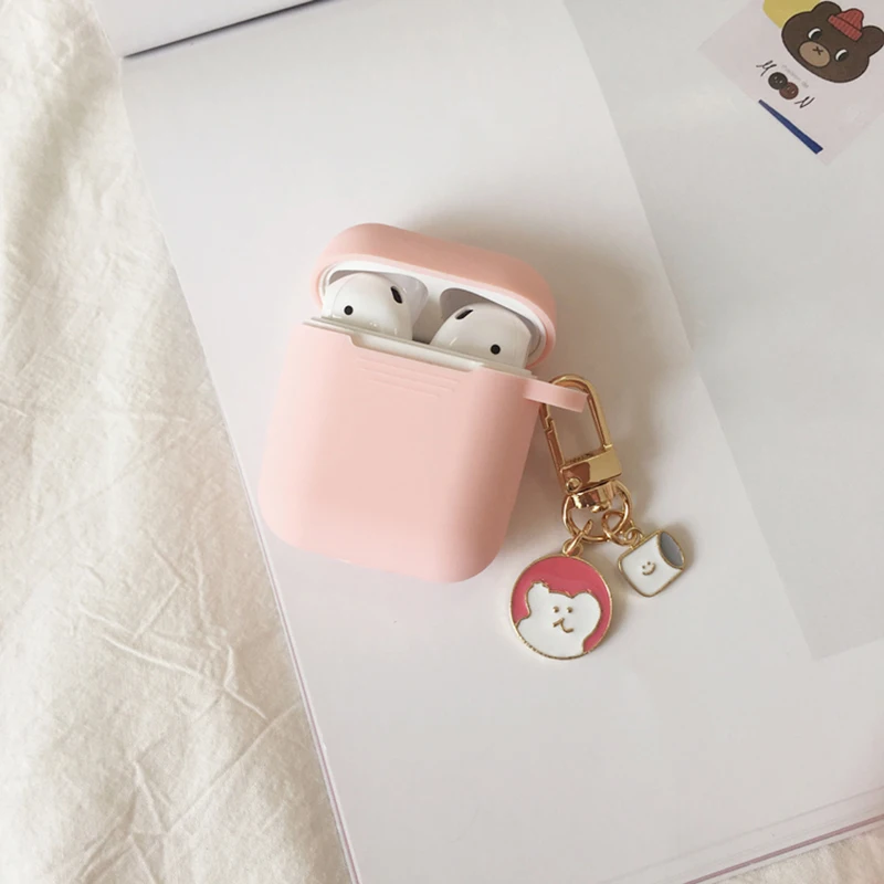 Милый новый силиконовый наушник Чехлы для Apple Airpods 2 Чехол Аксессуары Bluetooth
