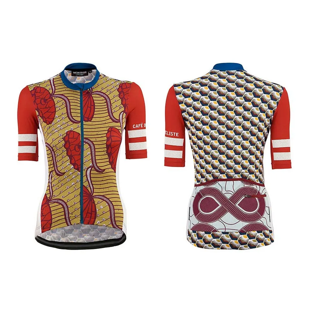 CAFE Womens Cycling Jersey Pro Team Bike Jersey Anti-UV Bicycle Shirt mtb Tops Racing Sport Cycling Wear Uniform Biking Jersey