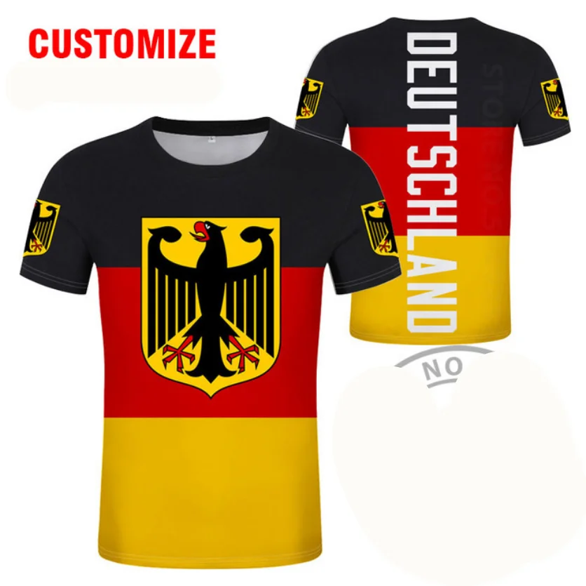 Футболка deu с немецким бесплатным именем и номером на заказ модная свободная