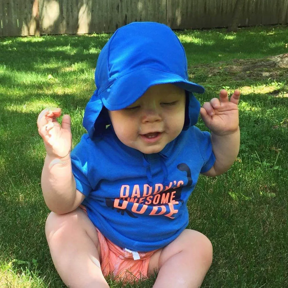 

Baby Boy Girls Sunscreen Caps Summer Beach UPF50+ UV Protection Fisherman's Bucket Hats Children Headwear Photography Props