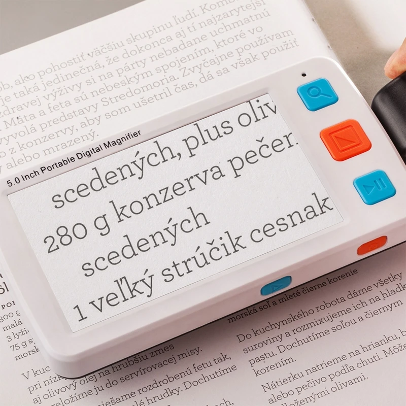 

5 inch Digital Magnifier Electronic Reading Aid Foldable Handle 4-32 Times Zoom X4YE