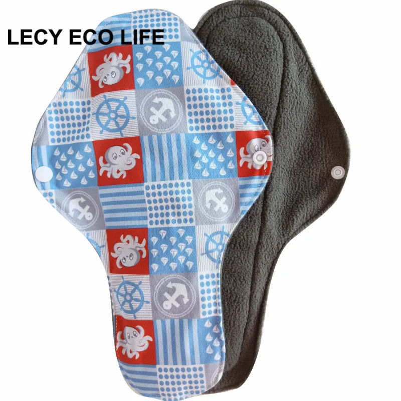LECY ECO LIFE женские гигиенические товары, супер абсорбент водонепроницаемый тяжелый поток тканевые менструальные прокладки длина 30 см