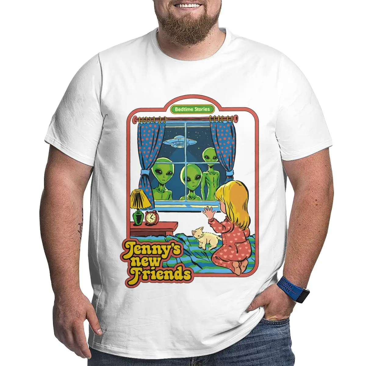 

Jenny's New Friends Sticker Satan Brand CottonT Shirts for Men Clothing Workout Tops Oversized T-shirt Plus Size