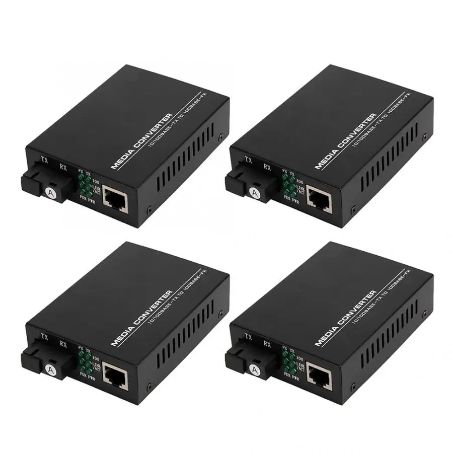 100 м Ethernet волоконно оптический медиаконвертер приемопередатчик одномодовый 250