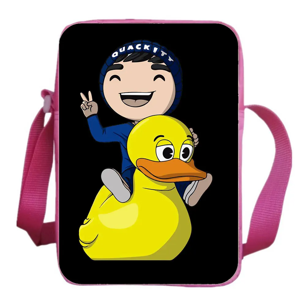 Quackity Shoulder Bags Fashion Discord's Got Talent Teen Zipper Messenger Bag Boy Girl Crossbody Rucksack Children Bookbag