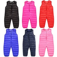 boys down overalls children clothing baby outside jumpsuit winter girls romper overalls kids thick warm windproof clothes