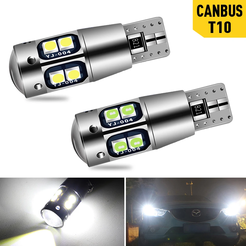 2x 2821 Canbus T10 W5W LED Bulbs For Car Parking Position Interior Light For Vw Golf 4 6 5 Audi A3 8P A4 6B BMW E60 E90 Ice Blue