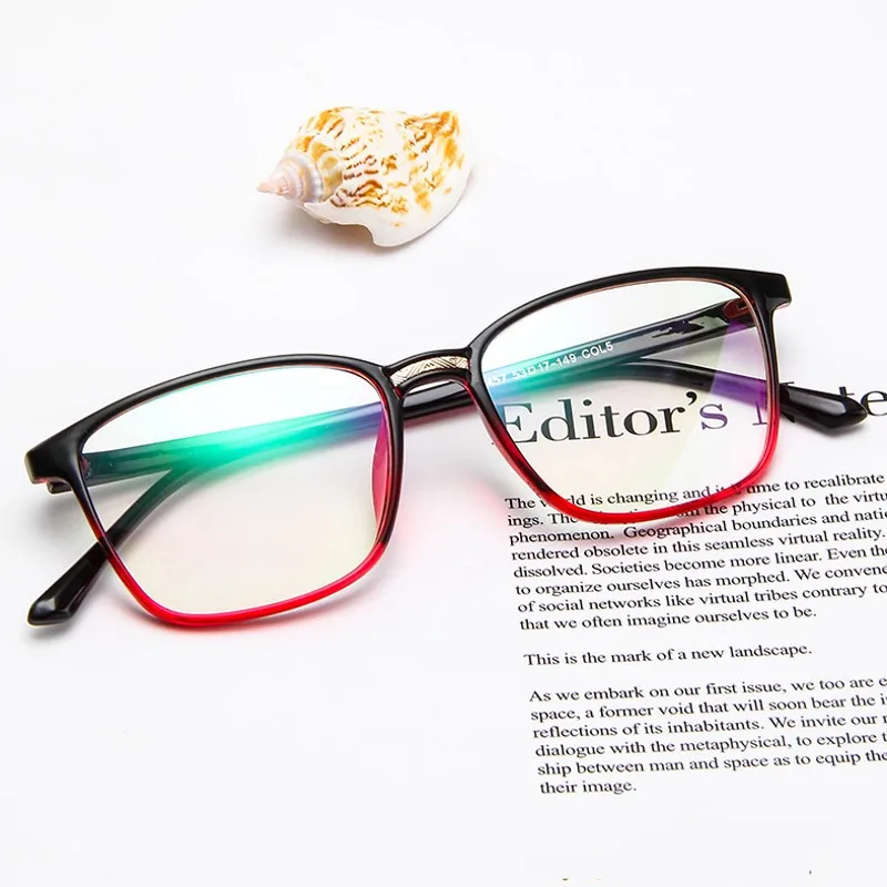 2020 винтажная квадратная оправа для очков Женская рецептурная зеленая пленка