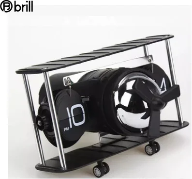 

Automatic Flip Clock German Aircraft Head Table Clock Nordic Seat Clock Helicopter Fighter Model Wall Watches Home Decor Horloge