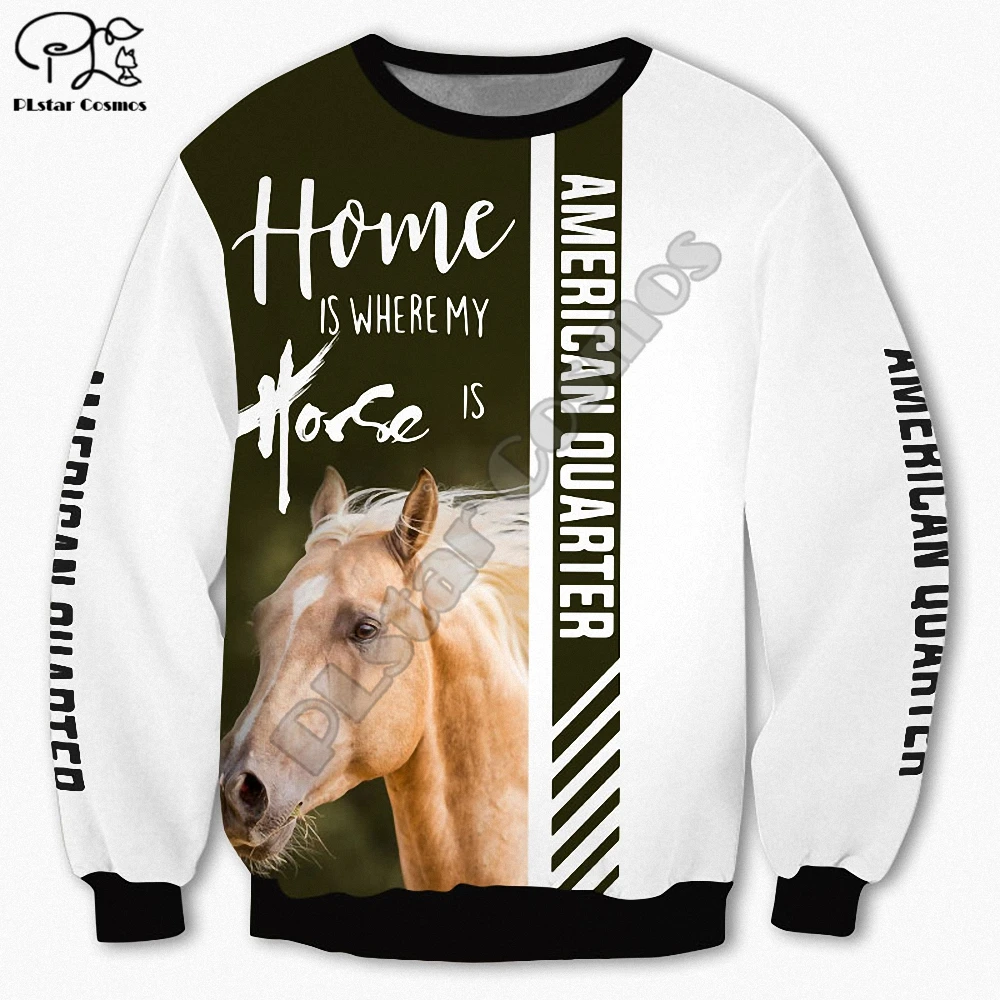 

PLstar Cosmos Love Horse Fashion Men's Sweatshirt American Quarter 3D Printing Harajuku Jacket Unisex Casual Hoodie Style-2