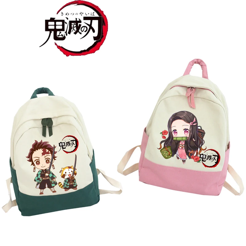 

Demon Slayer Cosplay Backpack Kimetsu No Yaiba Kamado Tanjirou Nezuko Student Anime Schoolbag Travel Bag Backpack Festival Gifts