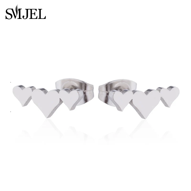 SMJEL оптовые смешанные стили цветы геометрические звезды сердце маленькие серьги