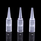 Одноразовые наконечники для тату-насадок, 100 шт., игла для микроблейдинга, пластиковая крышка 1R 3R 5R 5F 7F