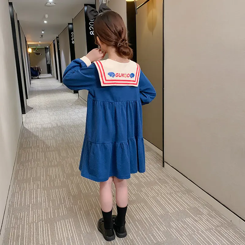 

Princess Dress For Girls Patchwork Dress Girls Full Sleeves Party Dress Kids Preppy Style Costume Girl 4 6 7 8 10 11 12 13 Years