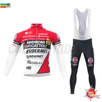 team cycling clothing men warm racing bicycle jersey set winter suit fleece long sleeve mtb androni giocattoli 2021 ride apparel