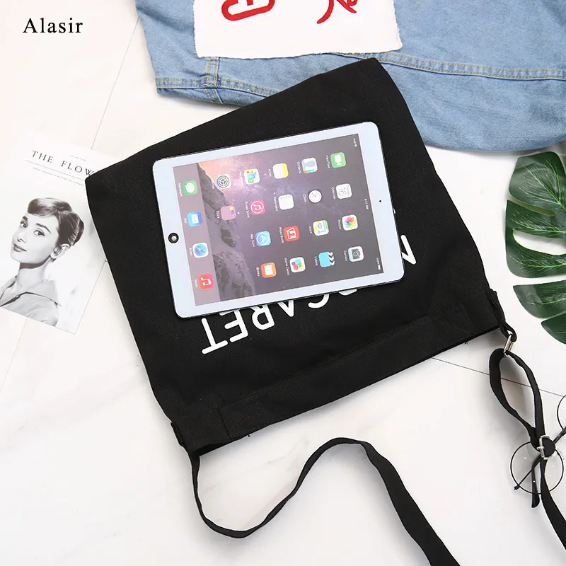 Alasir Мужская Холщовая Сумка с надписью спортивная Большая через плечо мужская