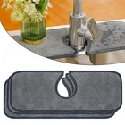 Впитывающий Коврик для кухонного смесителя, защита от брызг на раковину, из микрофибры, брызговик, аксессуары для кухни, ванной комнаты