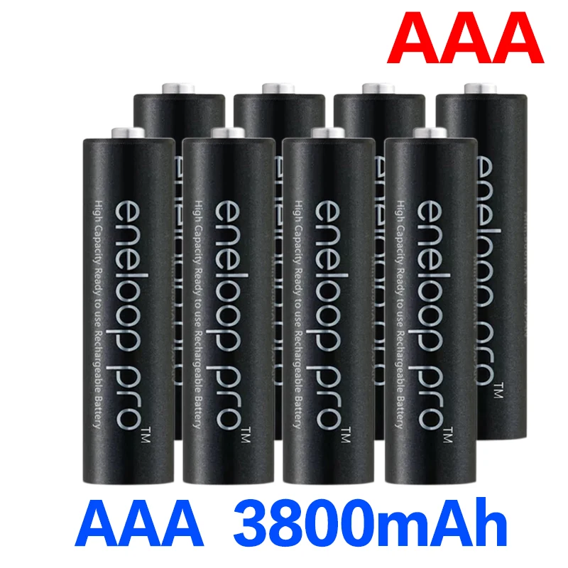 8 шт. оригинальный аккумулятор Panasonic Eneloop Pro AAA 3800mAh 1 2 V ni-mh для камеры с зарядным