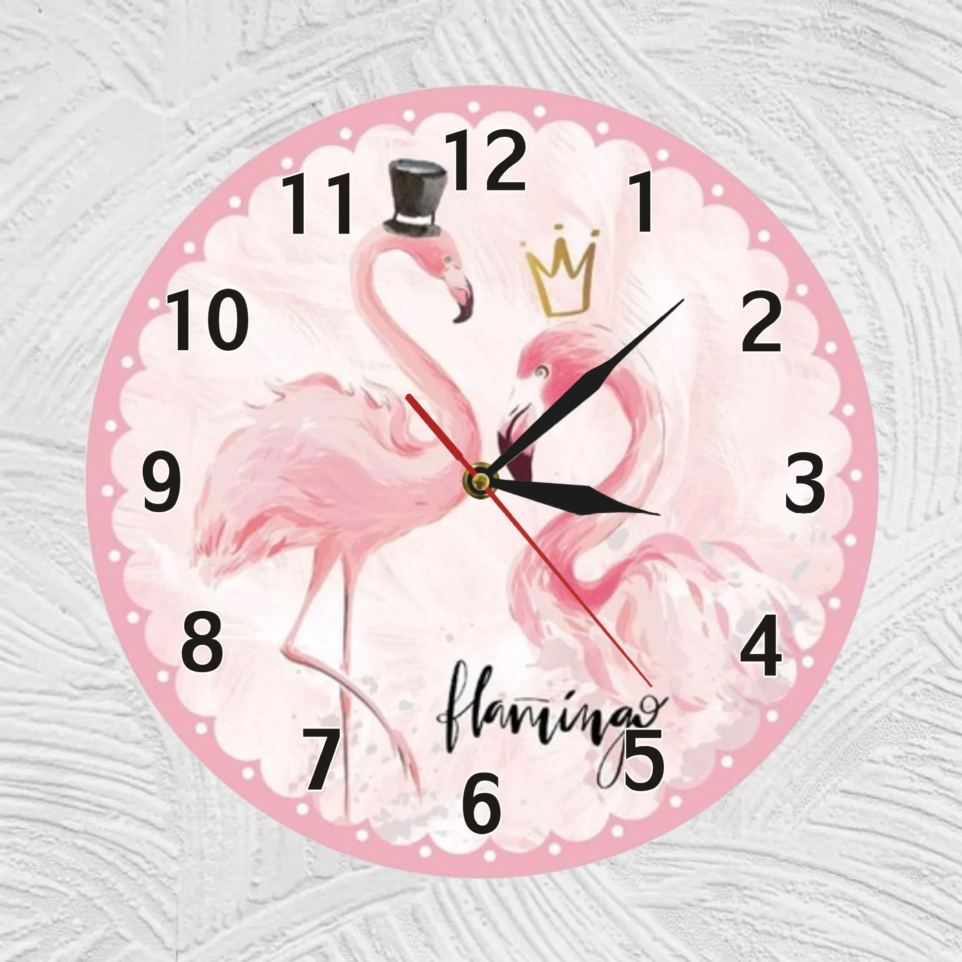 

Creative tropical animal home clock flamingo pink acrylic wall clock modern simple wall art wall clock wall clock modern design