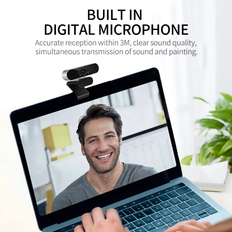 

2K HD USB Dual Microphone Real-Time Webcam USB Computer Camera Suitable for PC USB Plug and Play Free Drive