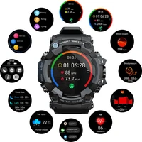 attack smart watch men 1 28 ips full touch screen fitness tracker heart rate monitor blood pressure bluetooth 5 0 smartwatch