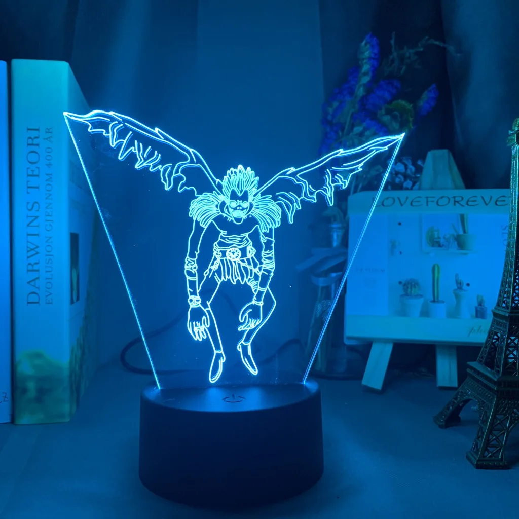 Фигурка манга Death Note L Lawliet 3D светодиодный ночсветильник для аниме комнаты