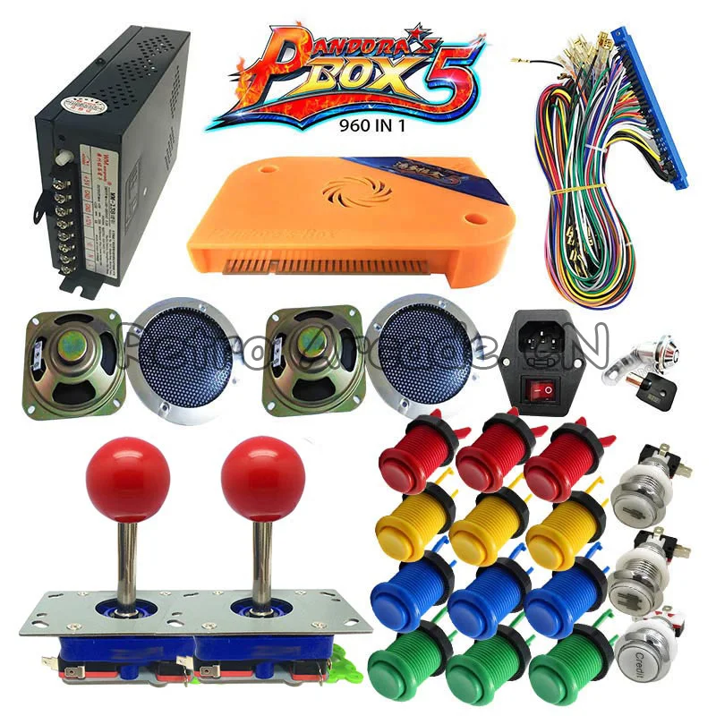 DIY Happ стиль аркадный шкаф игровой автомат комплект с коробкой Pandora 5/9 960/1500 в 1 PCB jamma