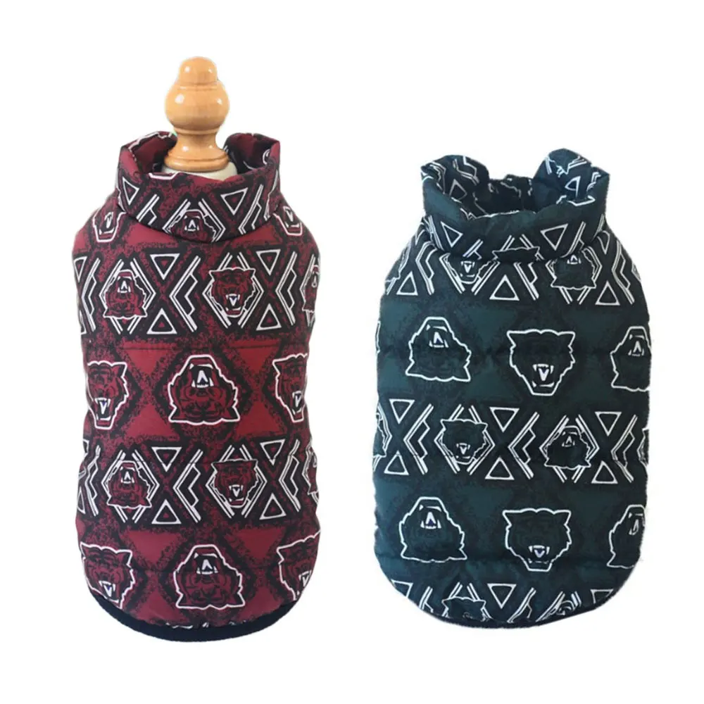 Осенне зимний теплый жилет для домашних питомцев пальто маленьких и средних