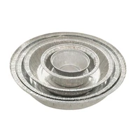 50pcs 285ml tin foil bowls aluminum round disposable bbq tray cakes pies without lid pie pans for homemade plats jetables