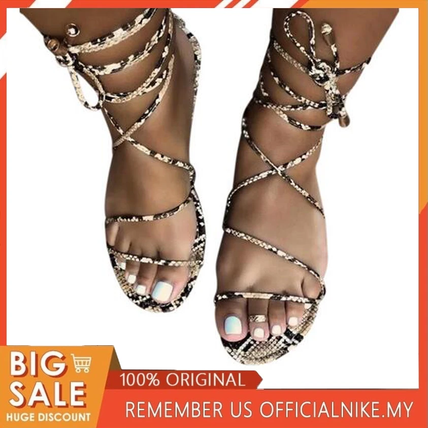 2020 женские сандалии Сандалии с перекрестными ремешками из змеиной кожи Летняя