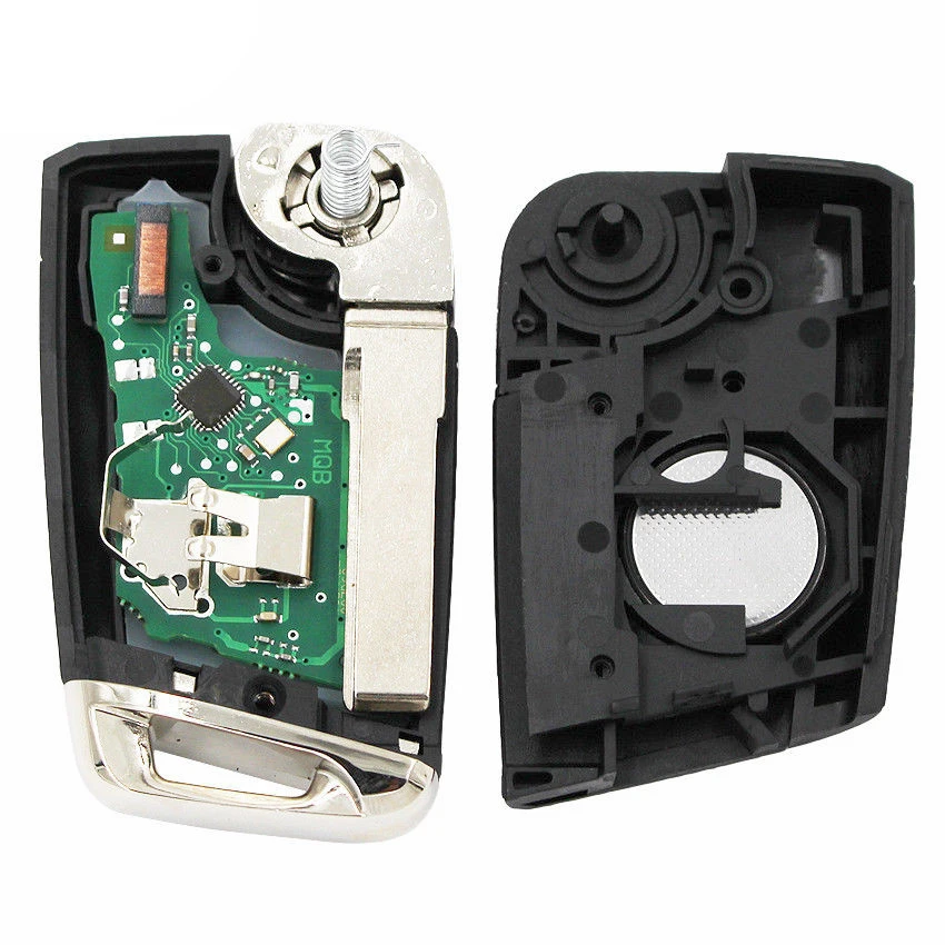 Складной автомобильный ключ KEYECU с дистанционным управлением для Volkswagen Golf VII GTI Skoda