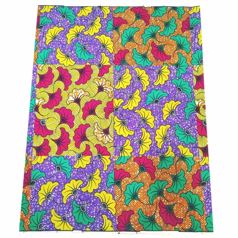 

Real Ankara Printed Fabric Materials For Dress 100%Cotton Veritable Best Quality African Wax Dye For Fabrics By The Meter SP1508