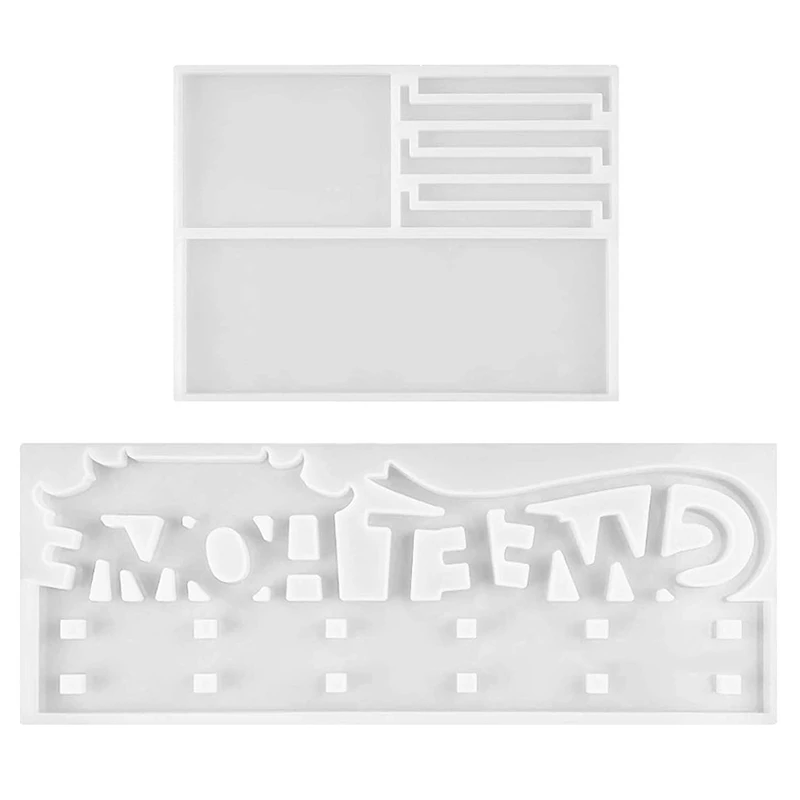 

Resin Molds Key Holder Molds with Hooks,Resin Molds for DIY Key Hooks,Wall,Door and Home Decor,Sweet Home Molds