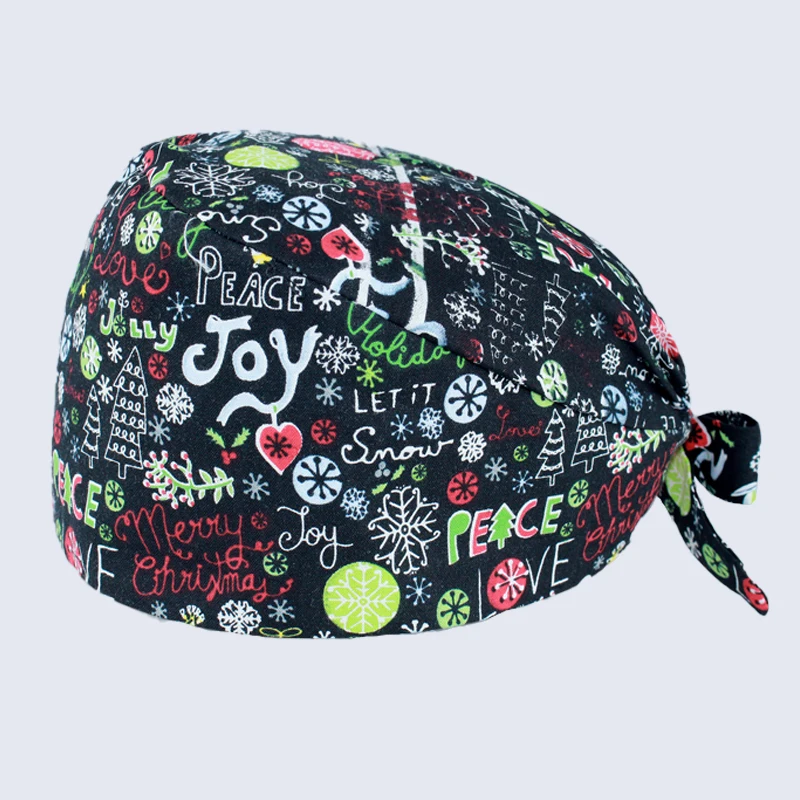 

Adjustable Unisex scrubs caps cotton printing hats High Quality sweat-absorbent Elastic multicolor scrubs hats scrubs uniform